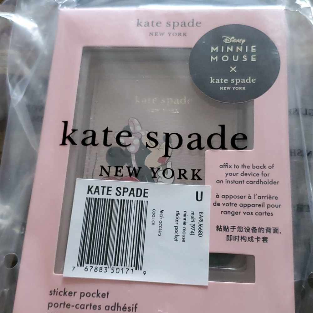 Kate spade / disney gorgous leather boxed Minnie mouse card cell holder